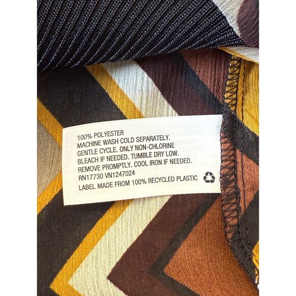 Missoni X Target Chevron V-Neck Sheer Long-Sleeve Pullover Top Multicolor - Picture 7 of 10